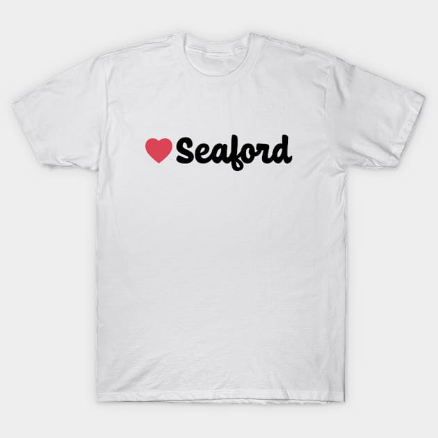 Seaford Heart Script T-Shirt by modeoftravel